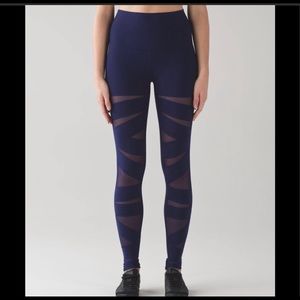 LLL high rise tech mesh leggings.